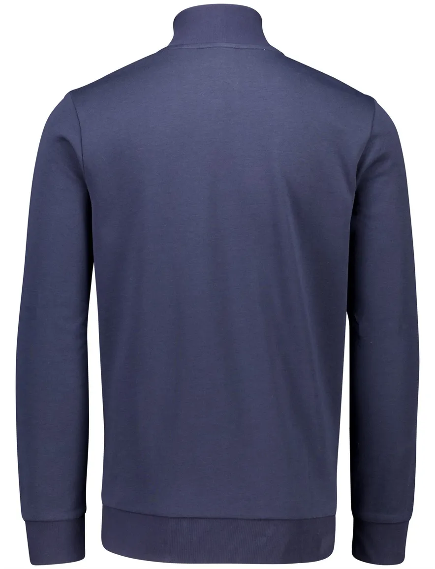 Boss Black vest Siza effen blauw katoen