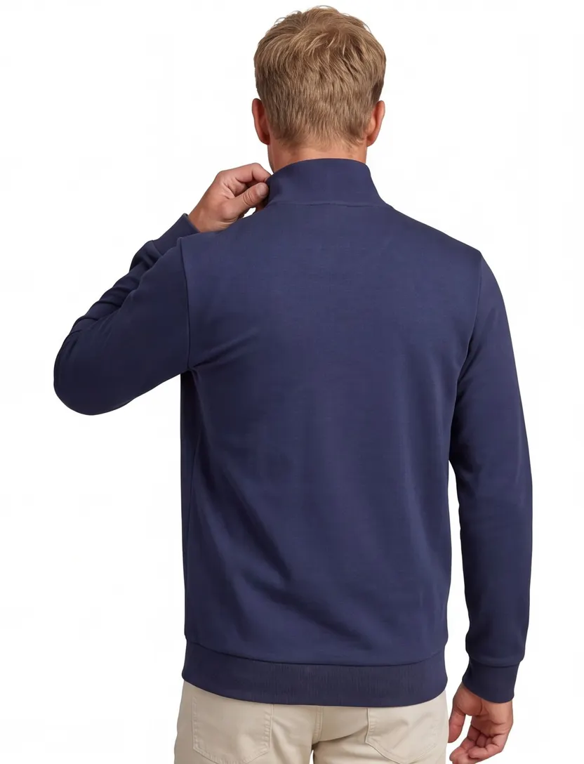 vest Boss Black Siza effen donkerblauw normale fit katoen