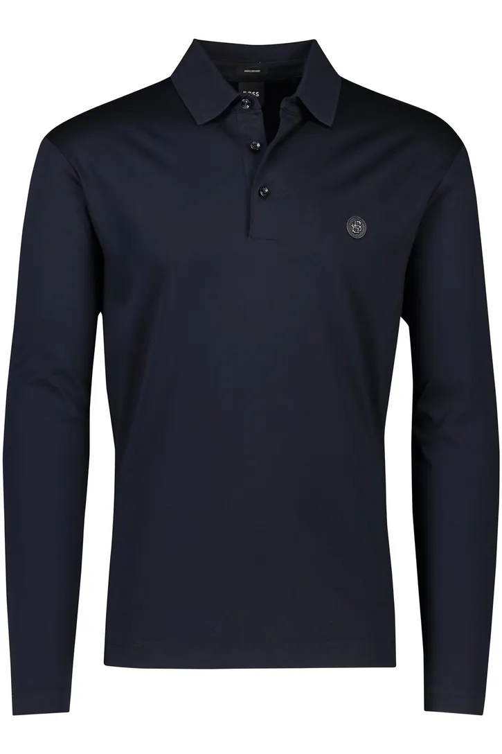 Normale fit BOSS Black polo C-paley 01 navy uni