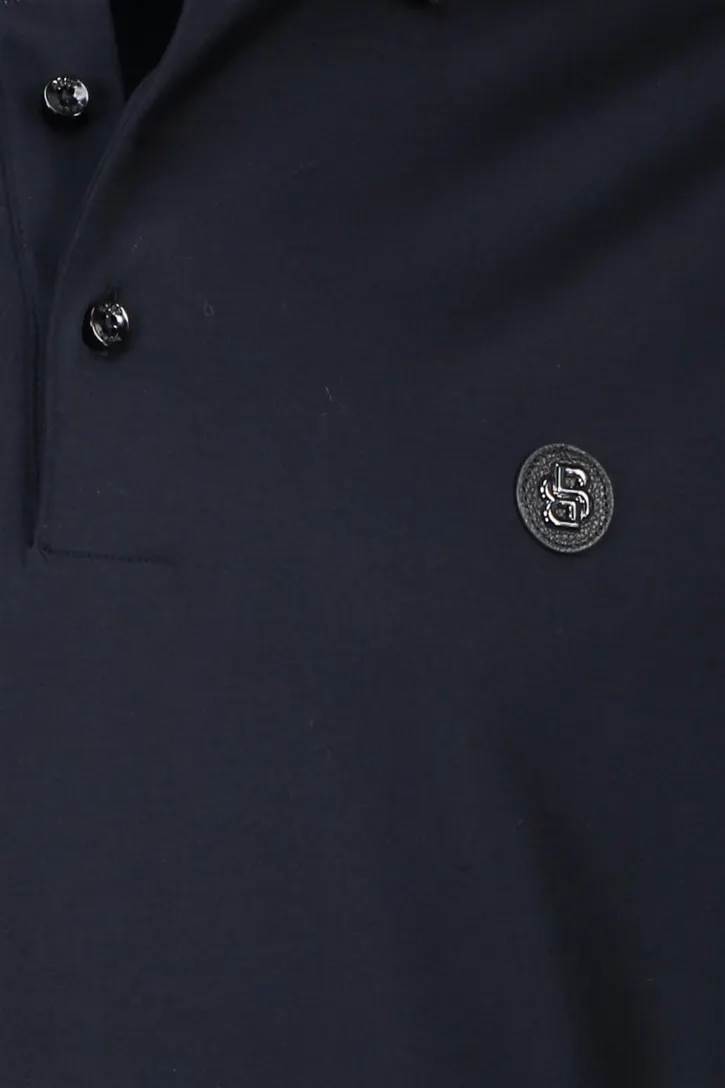 Normale fit BOSS Black polo C-paley 01 navy uni