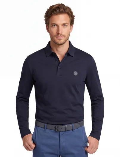Hugo Boss Boss Black polo donkerblauw effen
