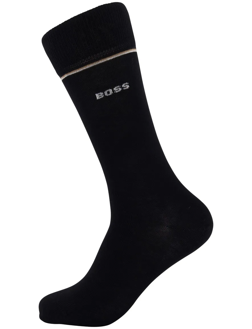 BOSS Sokken 4-pack zwart katoen