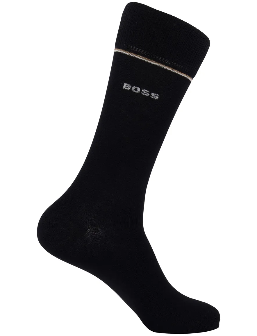 BOSS Sokken 4-pack zwart katoen