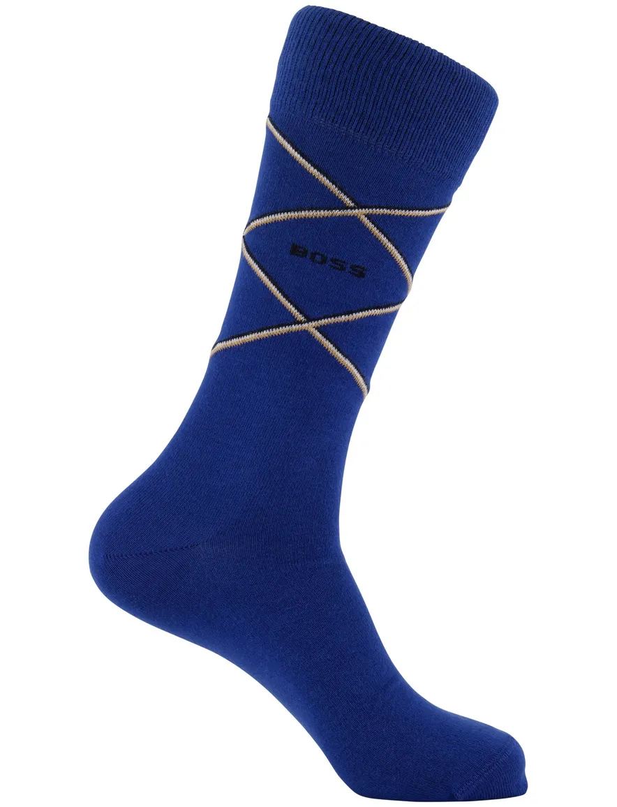BOSS Black Giftbox Sokken 3-pack blauw katoen