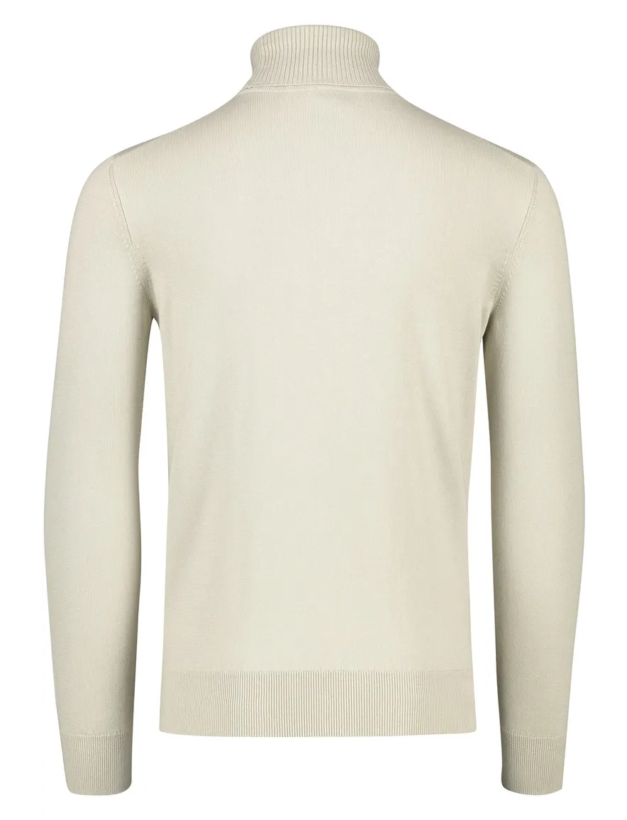 Boss Orange coltrui Akrio beige effen gebreid katoen en kasjmir