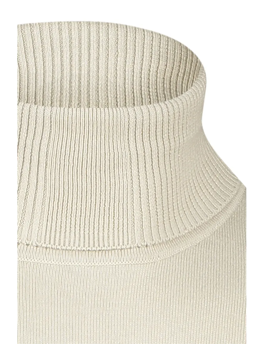 Boss Orange coltrui Akrio beige effen gebreid katoen en kasjmir