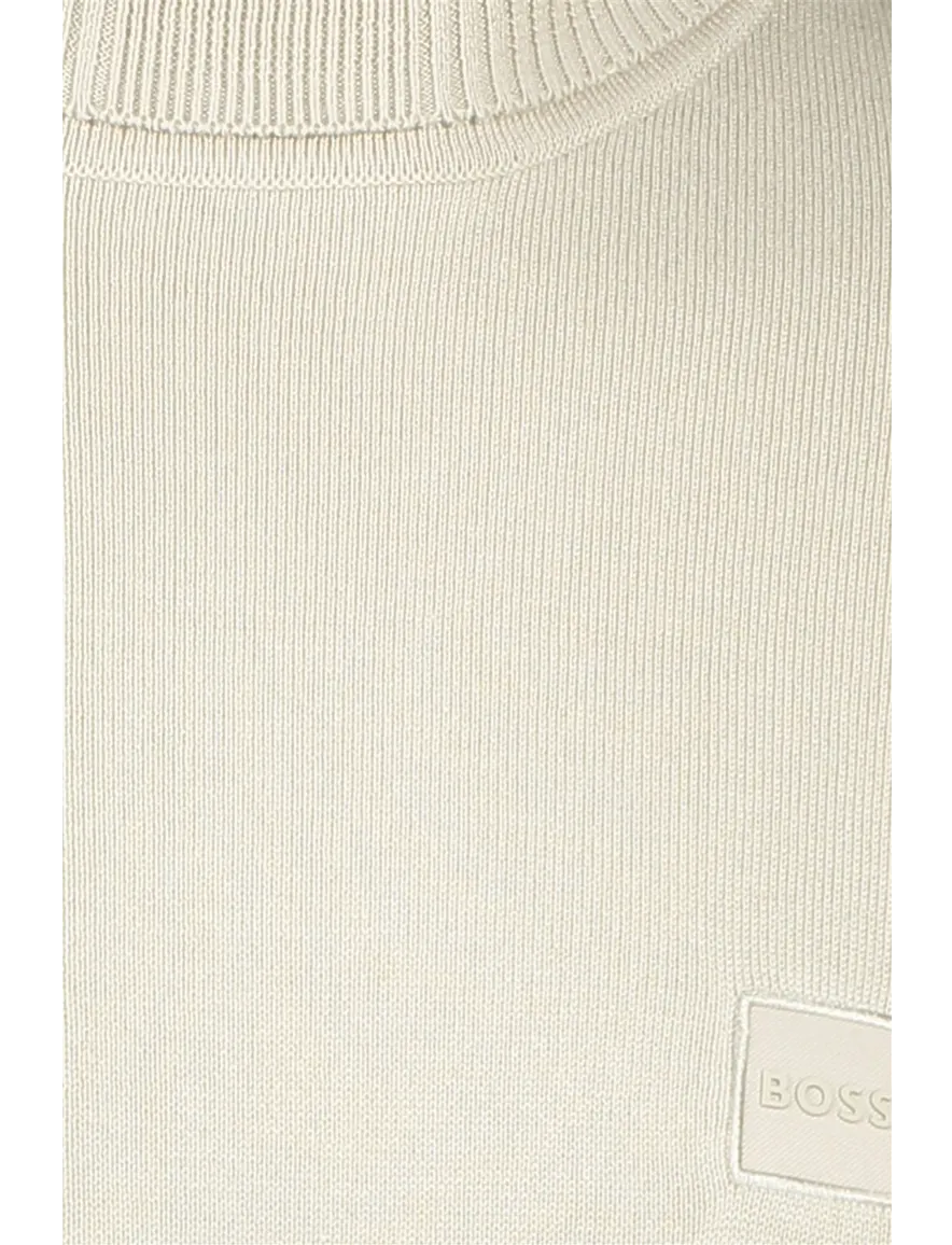 Boss Orange coltrui beige effen gebreid