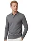polo Hugo Boss grijs gemêleerd katoen slim fit