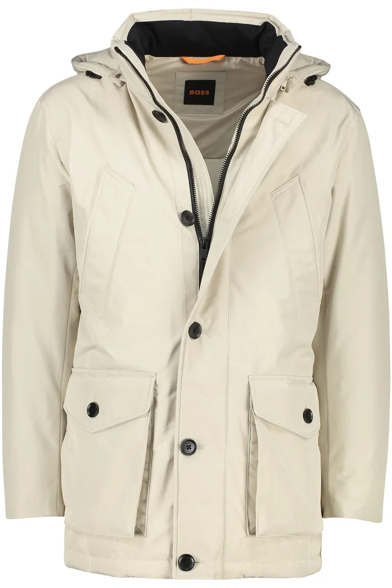 Boss Orange Osiass winterjas beige Normale Fit