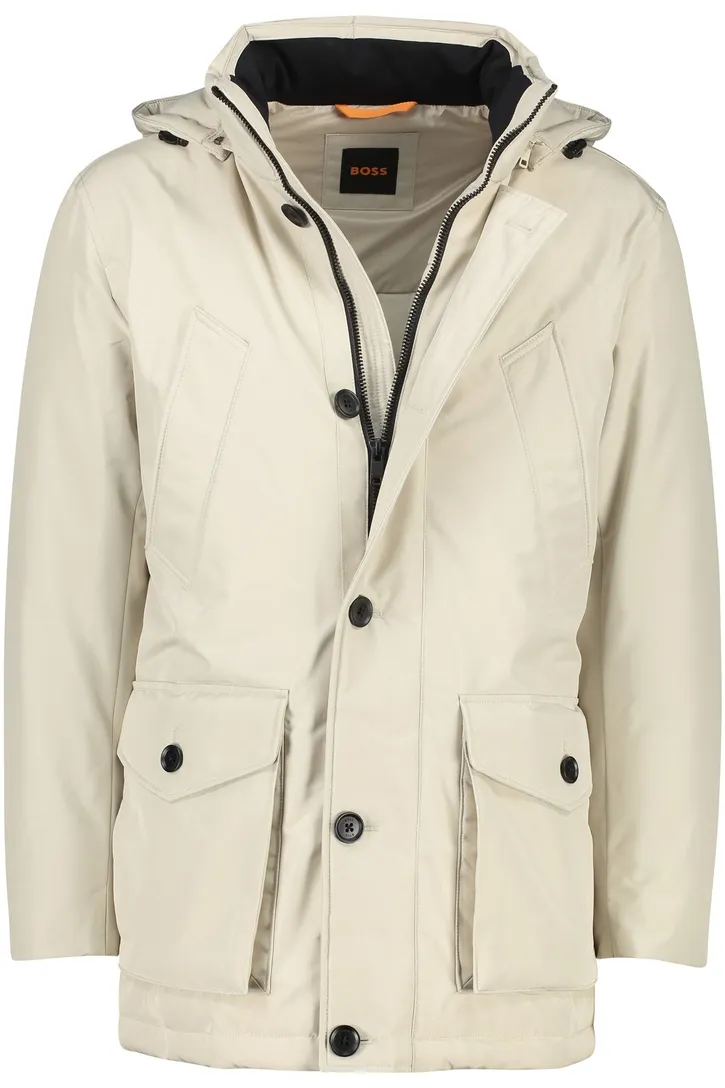 Boss Orange winterjas creme uni Osiass