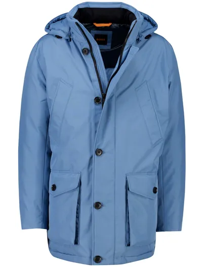 Hugo Boss Boss Orange winterjas Osiass blauw afneembare capuchon