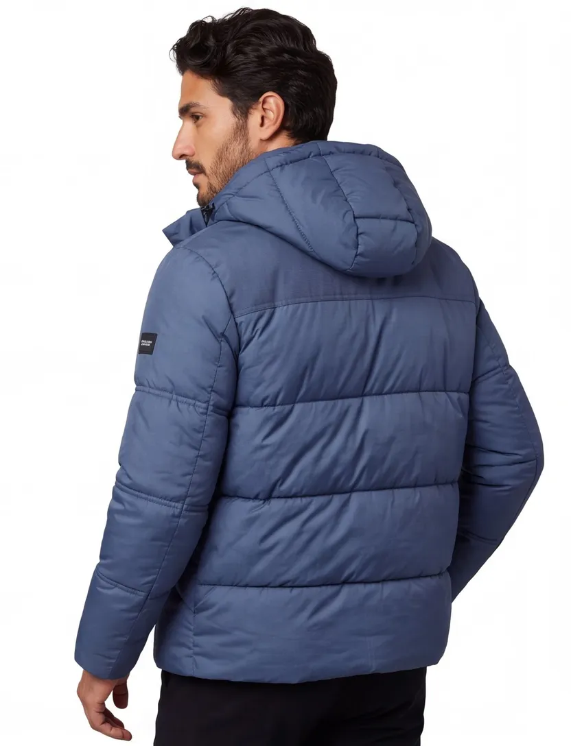 gewatteerde winterjas blauw BOSS Orange Big & Tall polyamide 100%