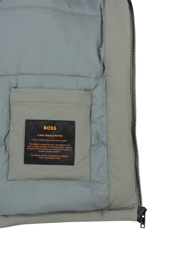 Boss Orange Ospace gewatteerde winterjas grijs