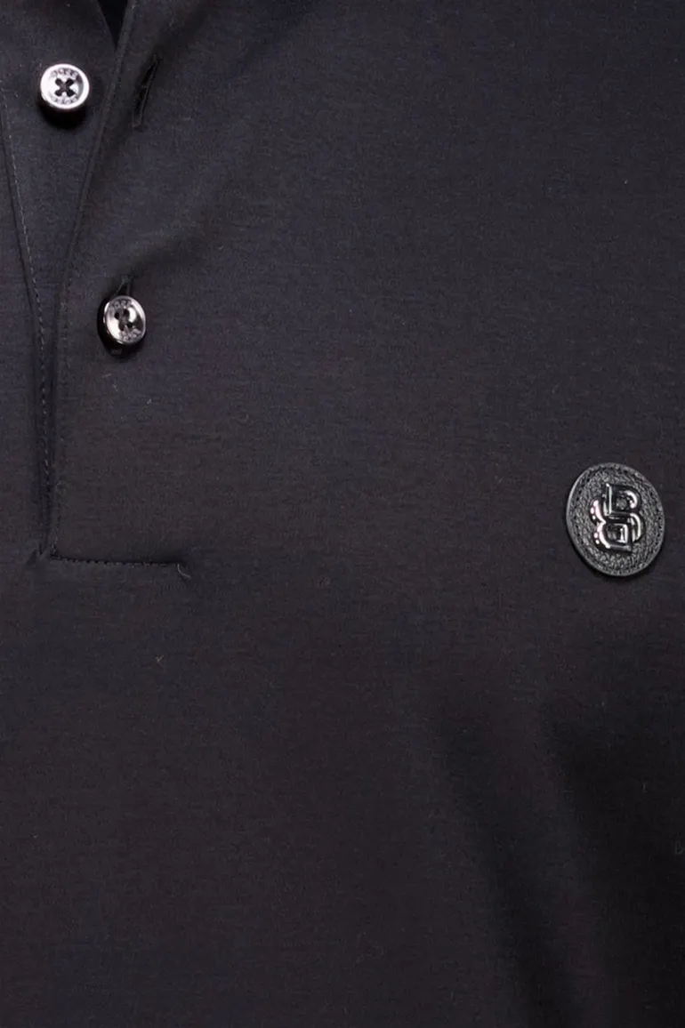 Boss Black polo lange mouw C-Paley zwart