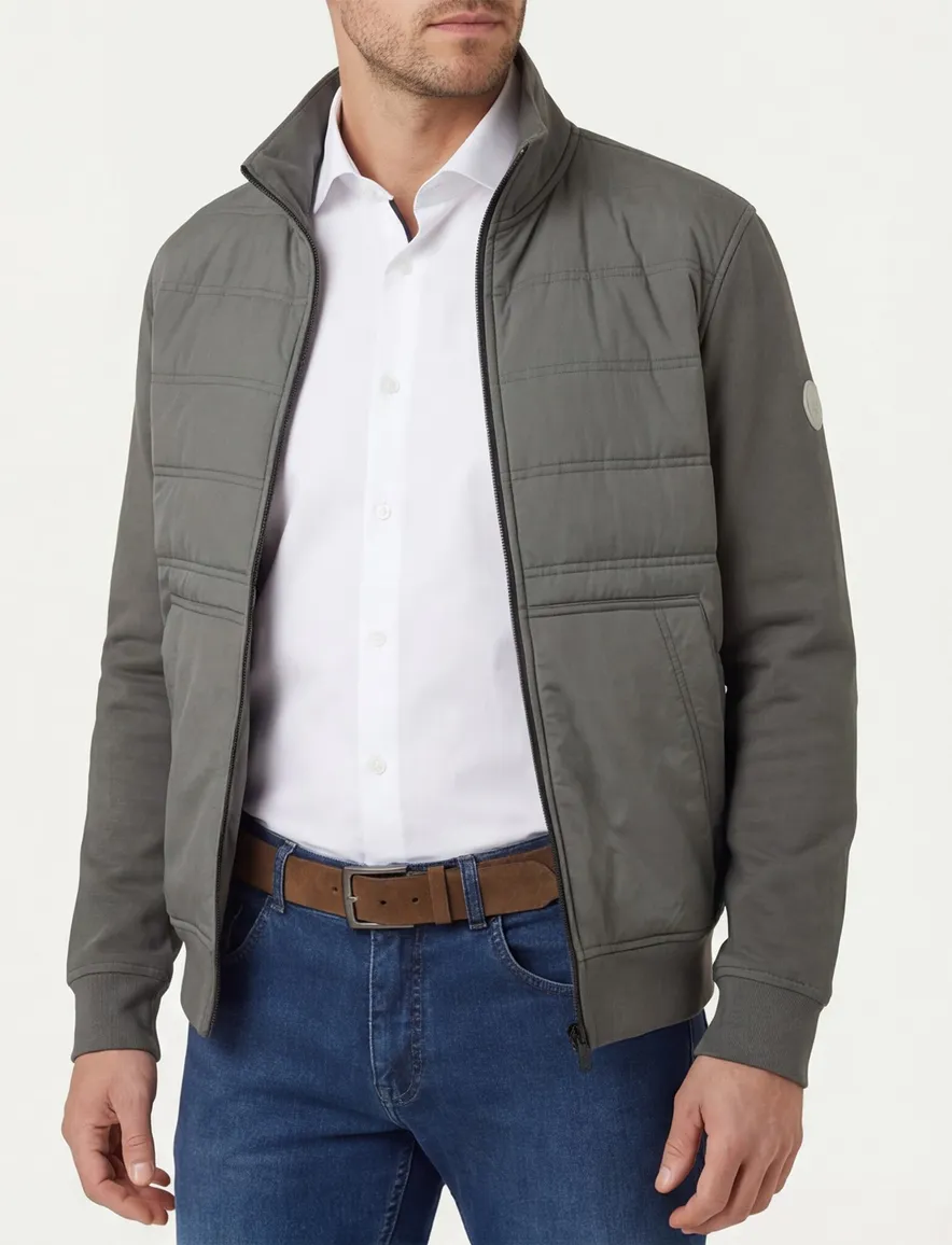 Outdoor sweatvest BOSS Orange Ze Puff grijs