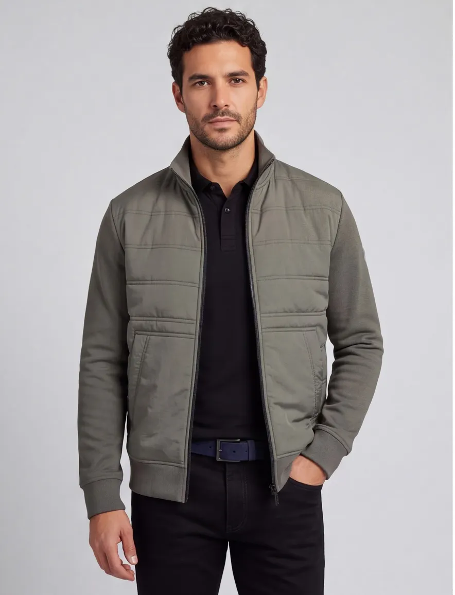 Outdoor sweatvest BOSS Orange Ze Puff grijs