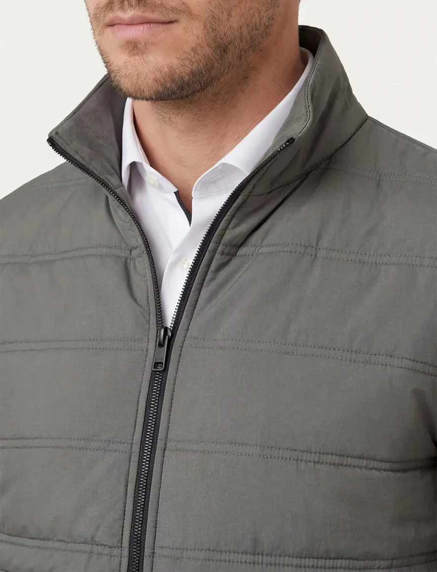 Outdoor sweatvest BOSS Orange Ze Puff grijs