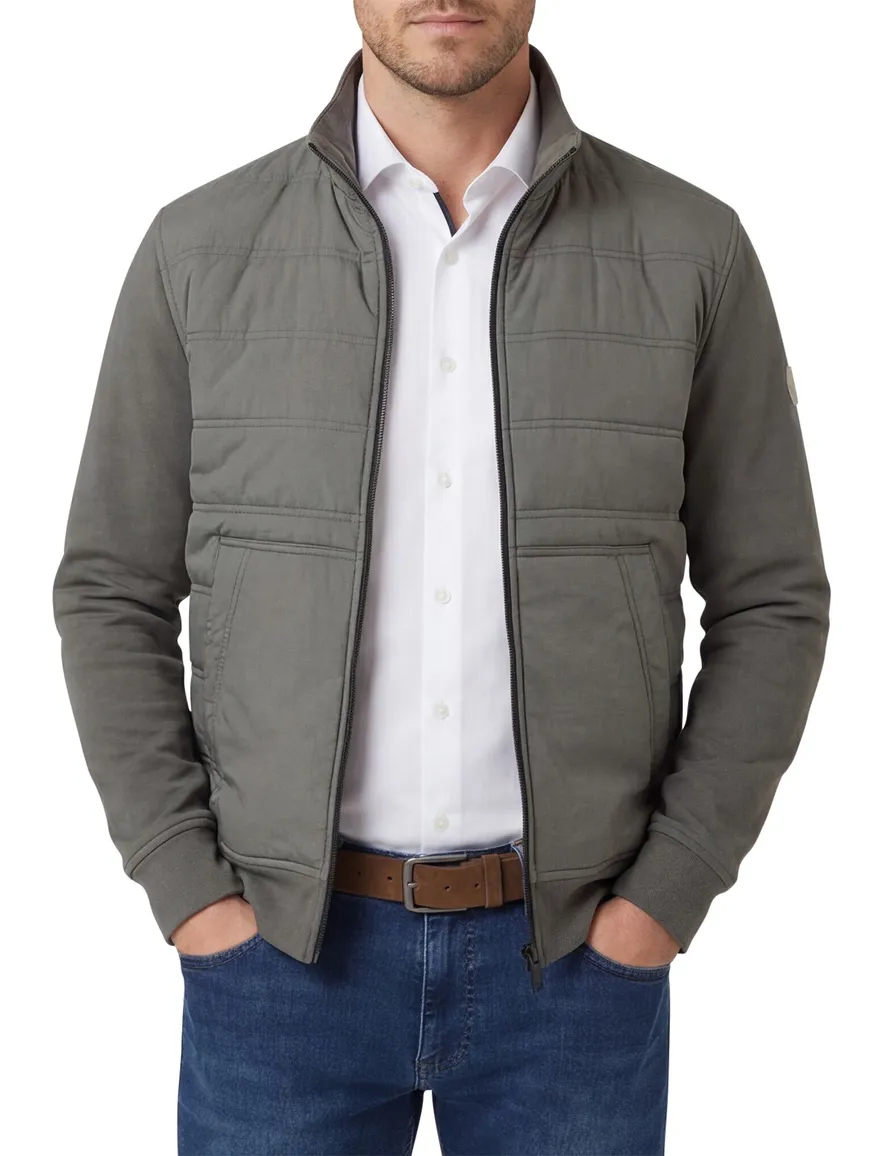 Outdoor sweatvest BOSS Orange Ze Puff grijs