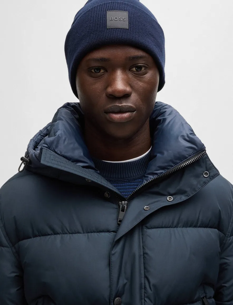 Boss winterjas Omaris gewatteerd donkerblauw