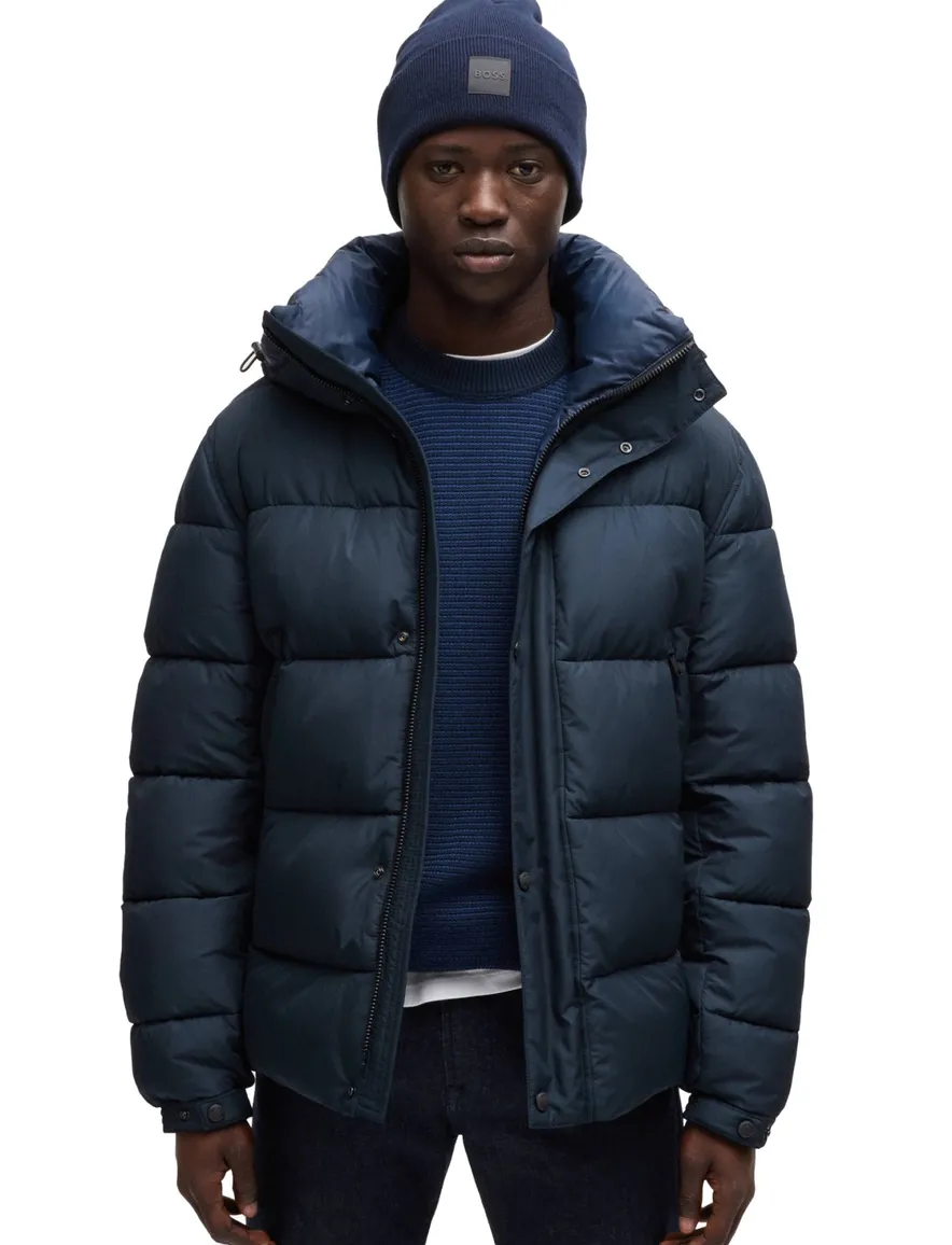 Boss winterjas Omaris gewatteerd donkerblauw