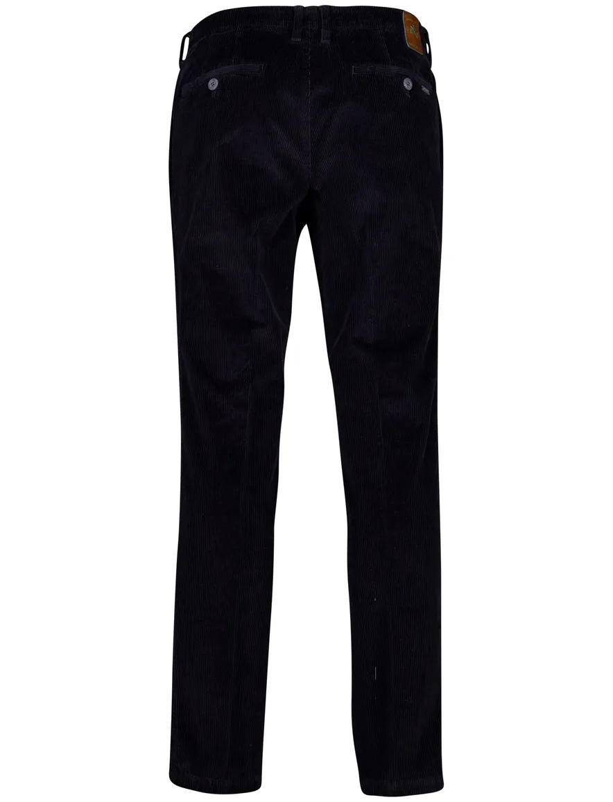 M.E.N.S. madison pantalon donkerblauw effen katoen