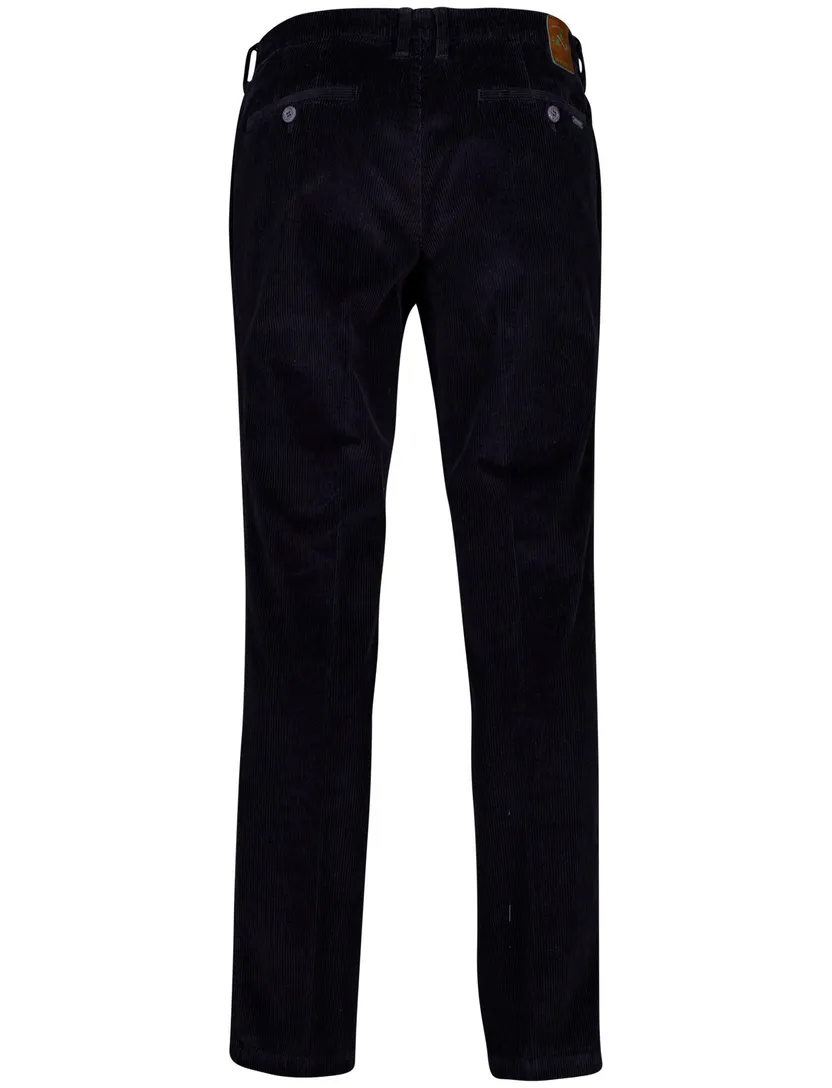 M.E.N.S. madison pantalon donkerblauw effen normale fit