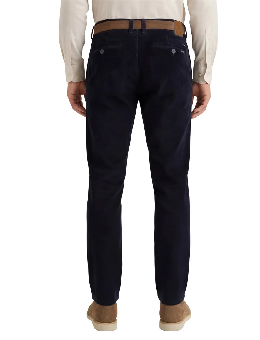 M.E.N.S. madison pantalon donkerblauw effen katoen