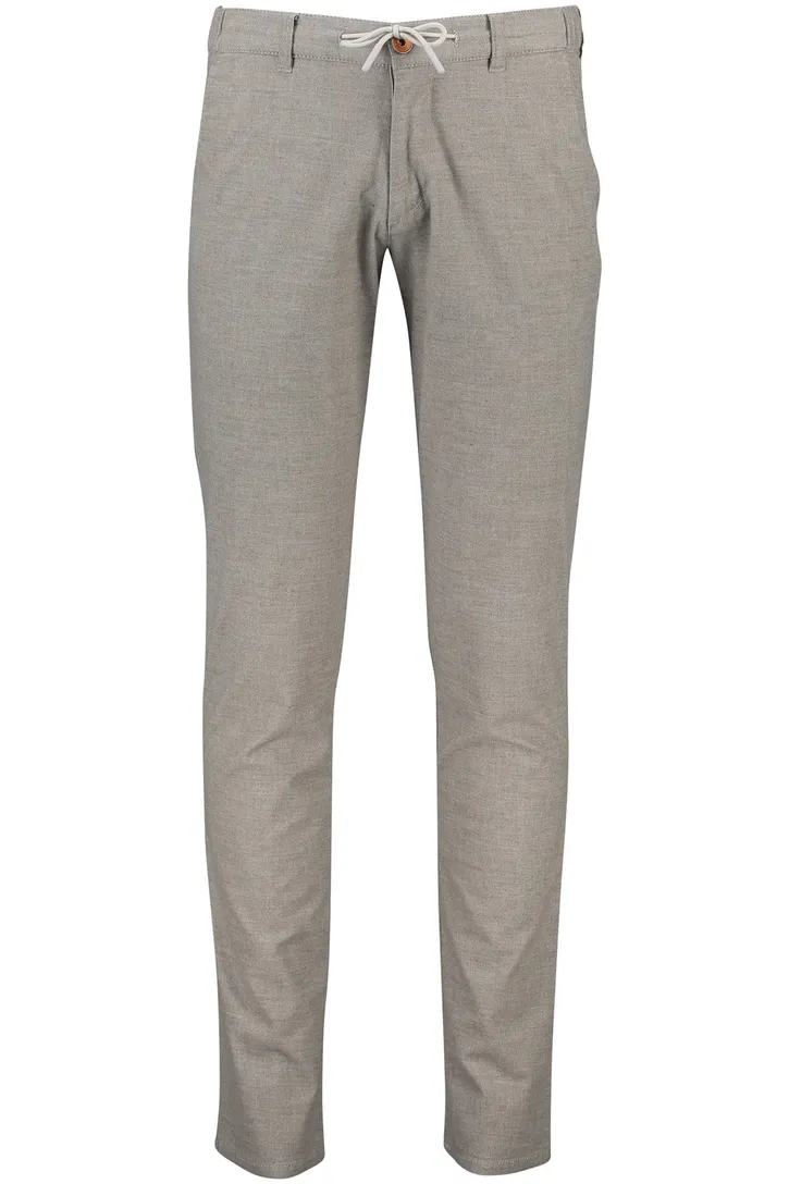 North84 pantalon grijs gemêleerd katoen