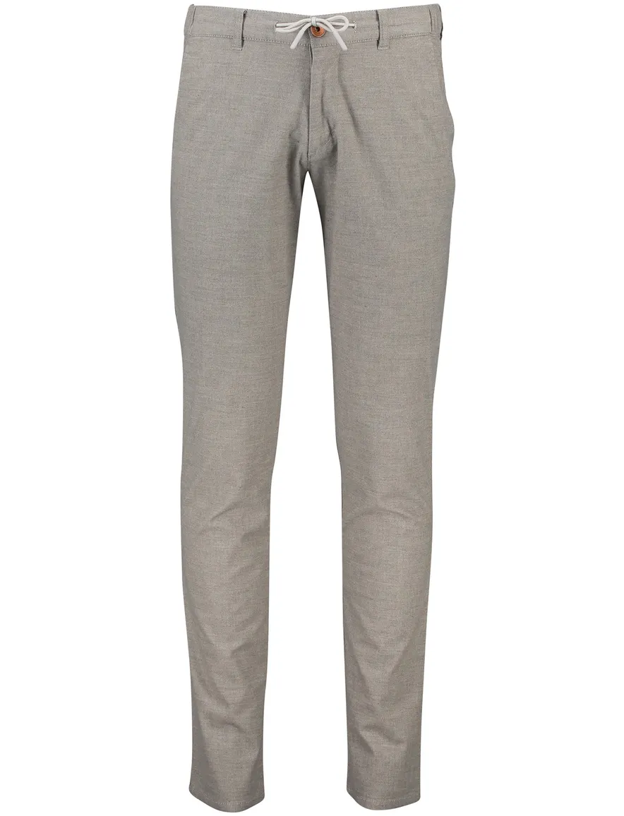 North84 pantalon grijs gemêleerd katoen