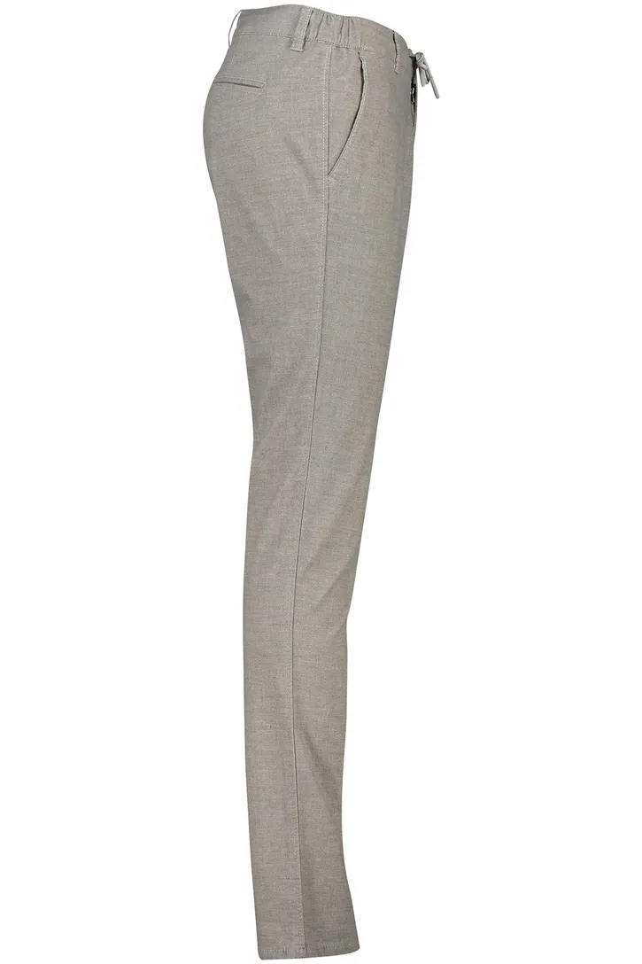 North84 pantalon grijs gemêleerd katoen