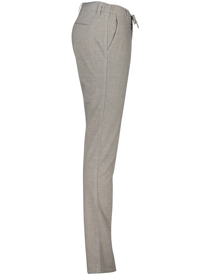 North84 pantalon grijs gemêleerd katoen