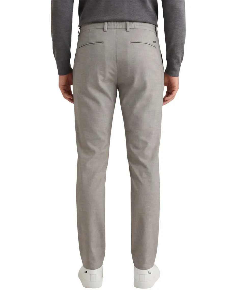 Pantalon chino North84 grijs gemêleerd katoen, polyester, stretch