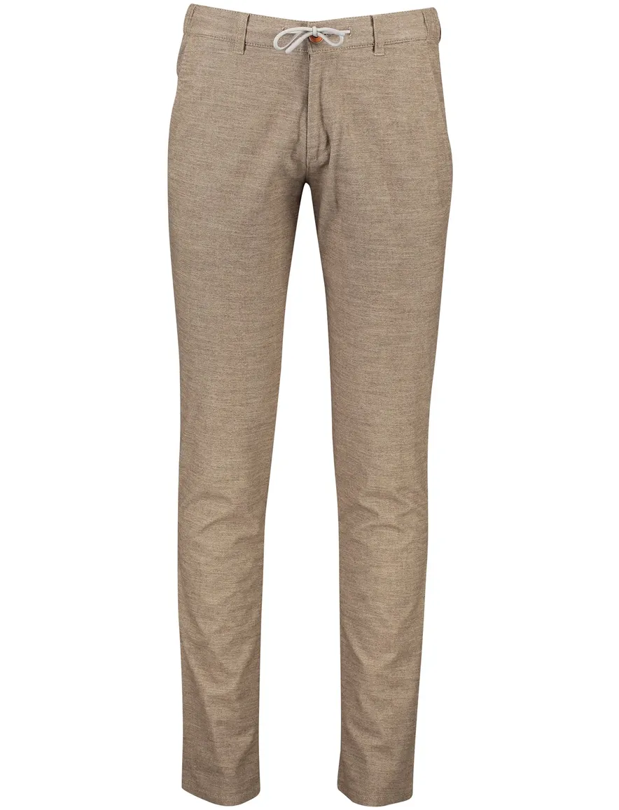 North84 Pantalon bruin gemêleerd normale fit