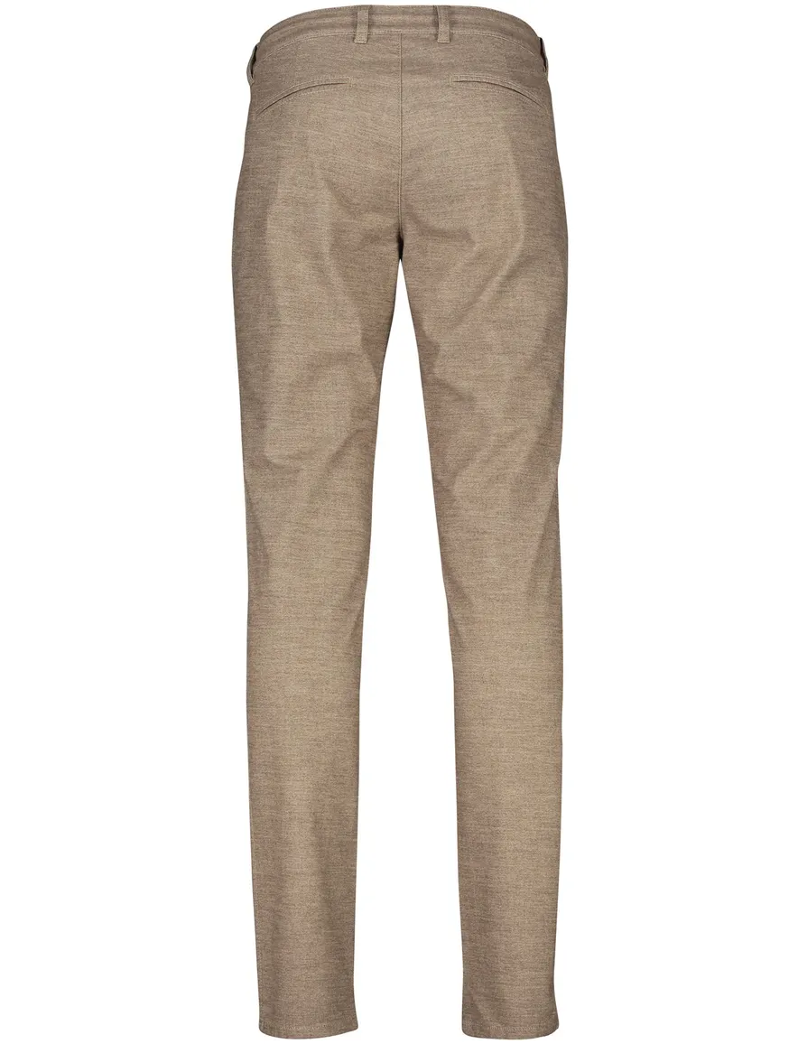 North84 Pantalon bruin gemêleerd normale fit