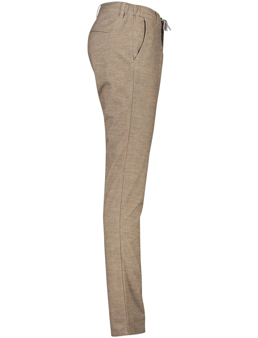 North84 Pantalon bruin gemêleerd normale fit