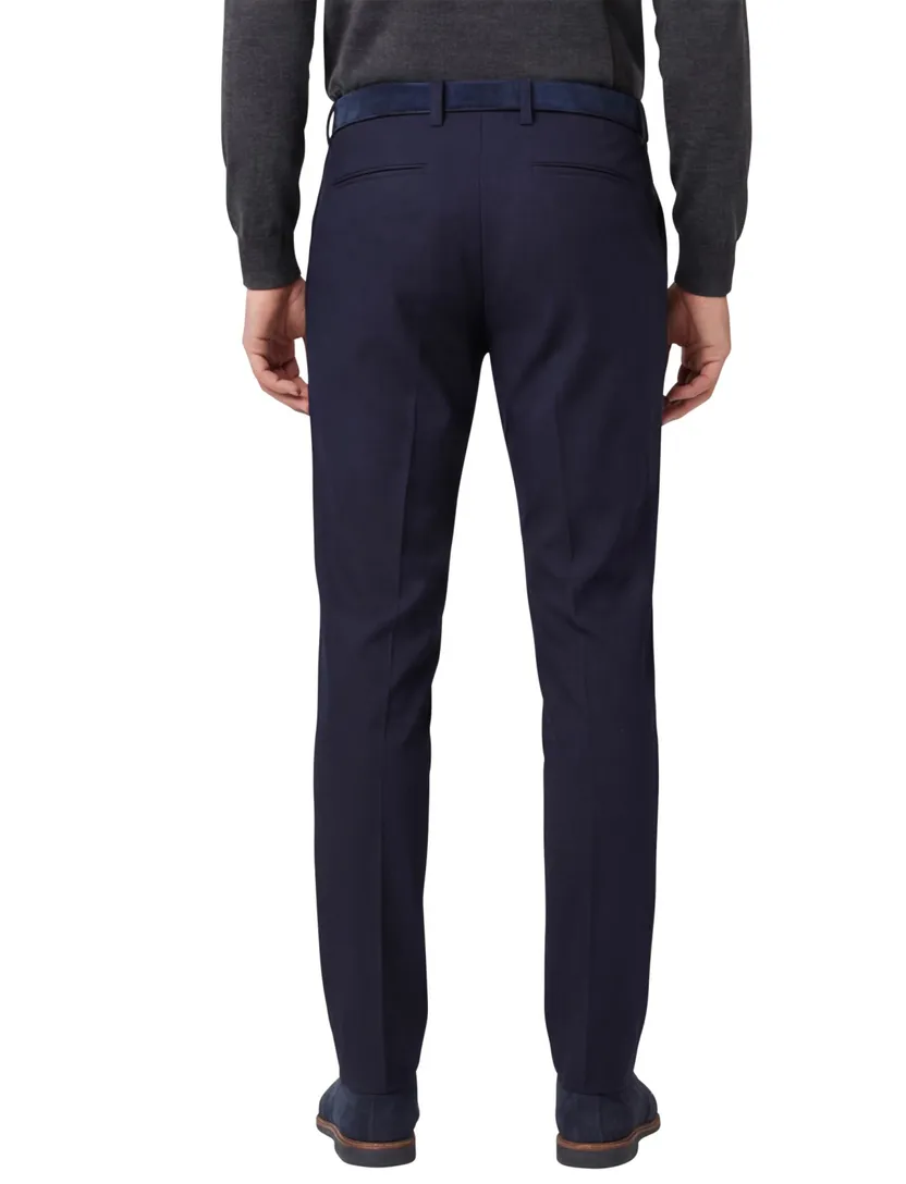 North 84 traveler pants zwart effen slim fit