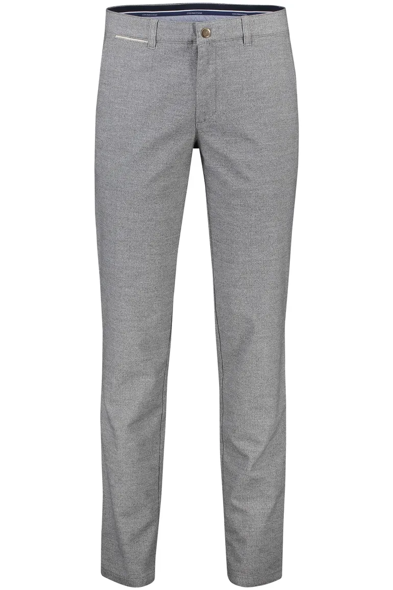 COM4 katoenen broek grijs gemêleerd met stretch