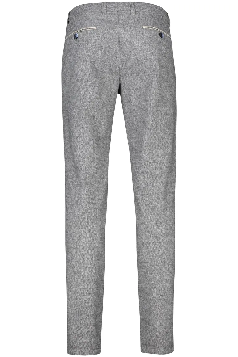 COM4 katoenen broek grijs gemêleerd met stretch