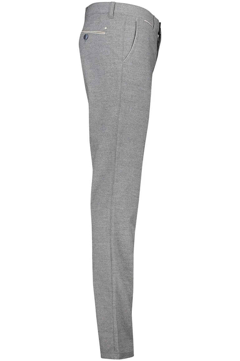 COM4 katoenen broek grijs gemêleerd met stretch