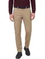 katoenen broek COM4 bruin effen katoen, stretch