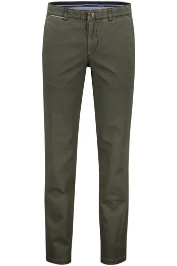 COM4 katoenen broek COM4 groen effen zonder omslag