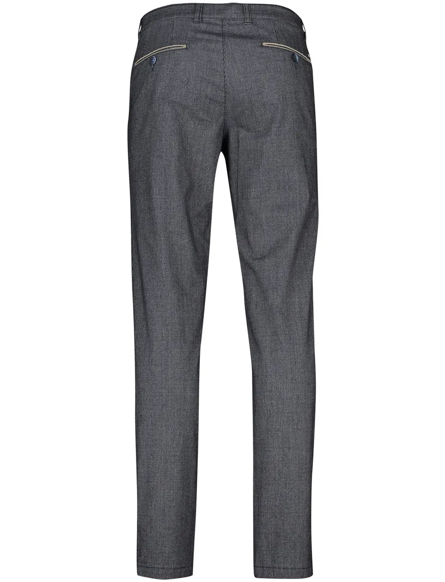 katoenen COM4 broek grijs geruit normale fit