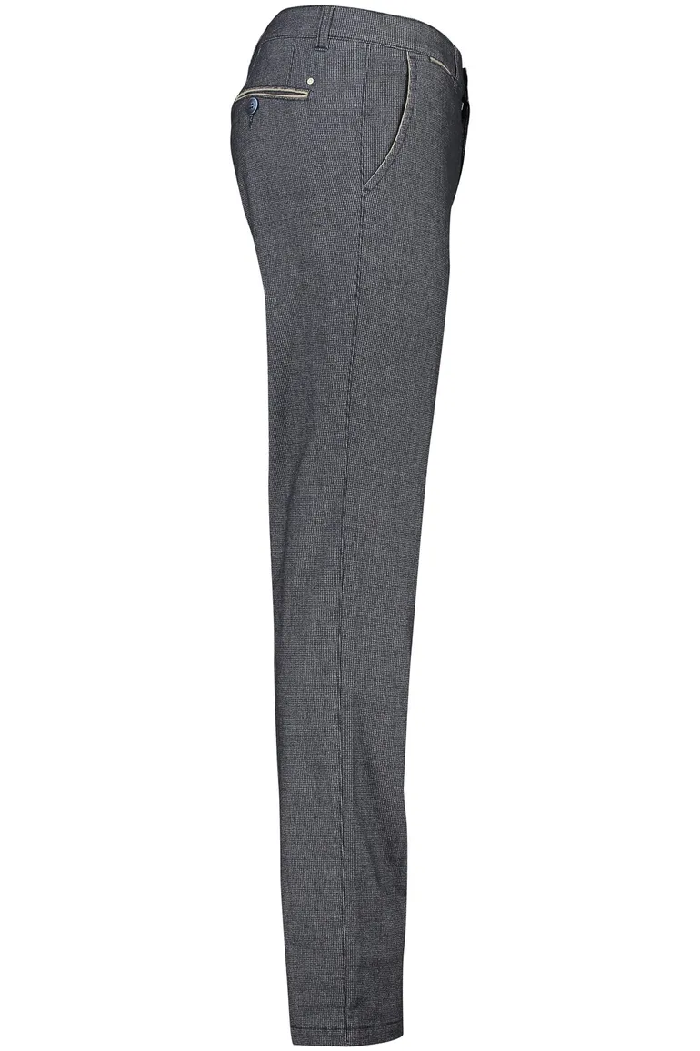 katoenen COM4 broek grijs geruit normale fit