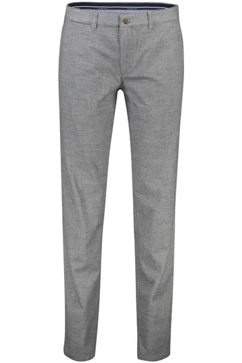 COM4 Katoenen broek COM4 gemeleerd grijs normale fit