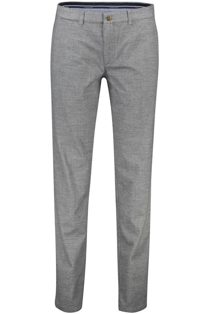 Katoenen broek COM4 gemeleerd grijs normale fit