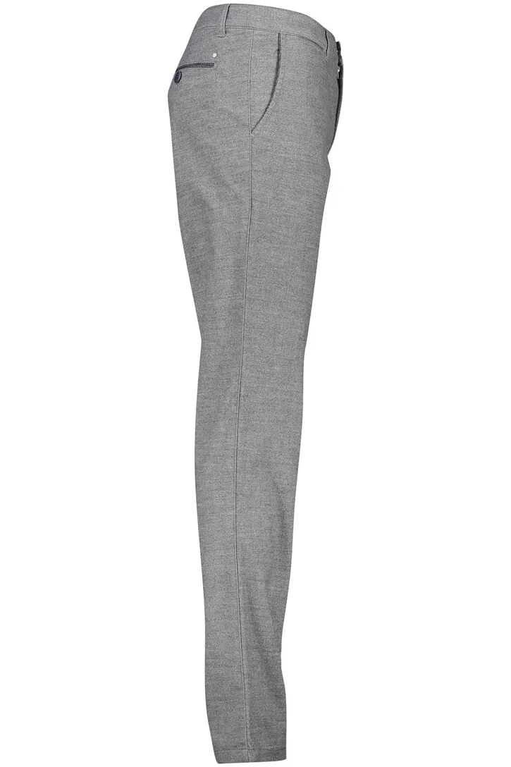 Katoenen broek COM4 gemeleerd grijs normale fit