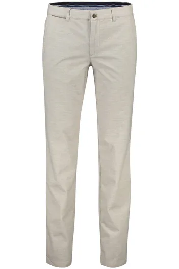COM4 COM4 katoenen broek gemeleerd beige normale fit