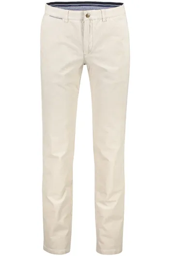 COM4 COM4 katoenen broek beige effen zonder omslag