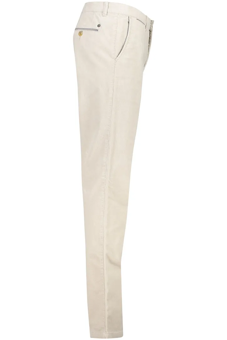 COM4 katoenen broek beige effen zonder omslag