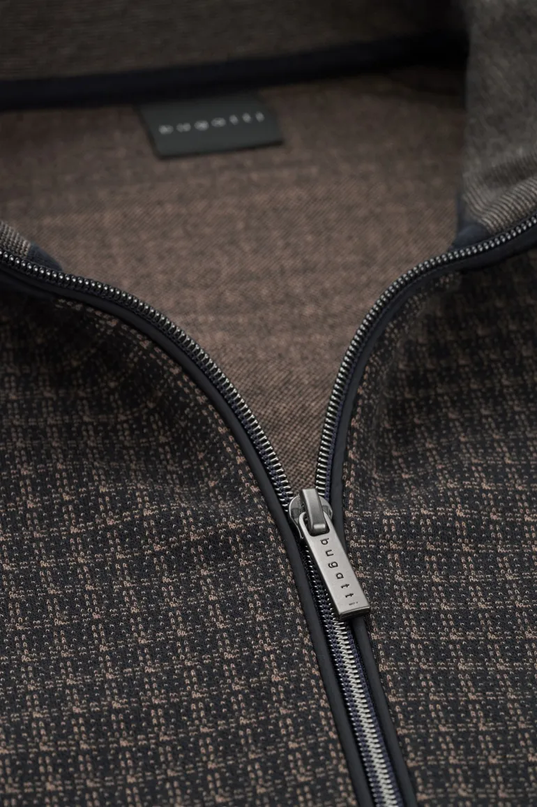 Bugatti vest bruin met rits